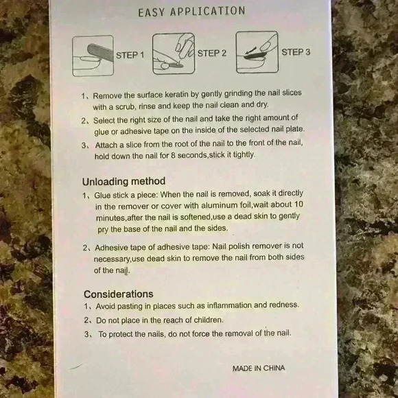 Fine Nailart. Press on nails. 4 packs. For larger nails. New in box - Picture 5 of 5